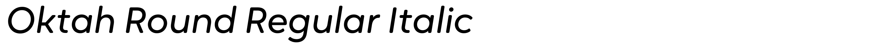 Oktah Round Regular Italic